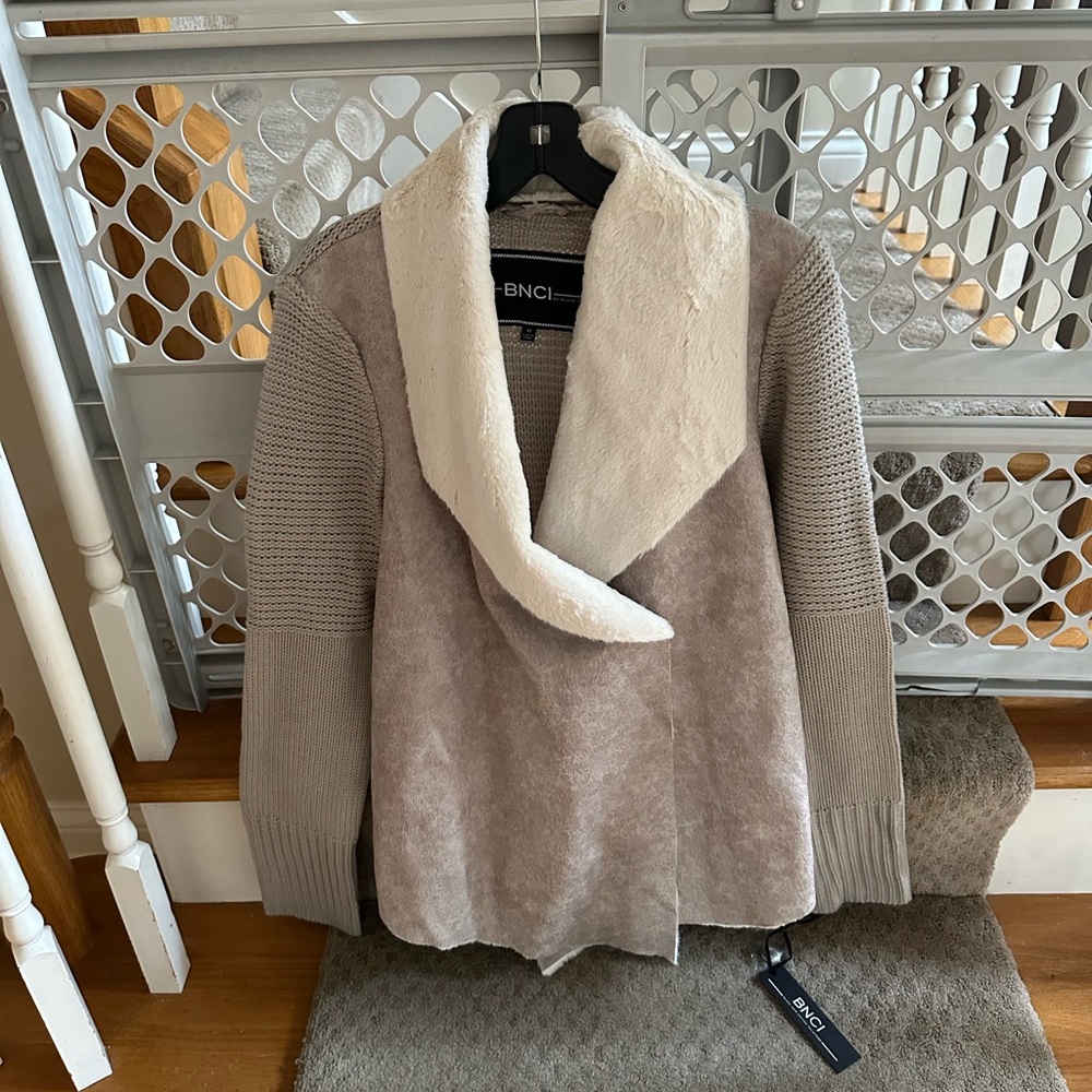 BNCI by Blanc Noir Faux Suede and Shearling jacket